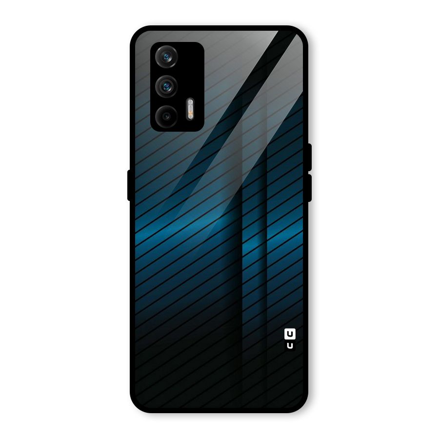 Royal Shade Blue Glass Back Case for Realme GT 5G