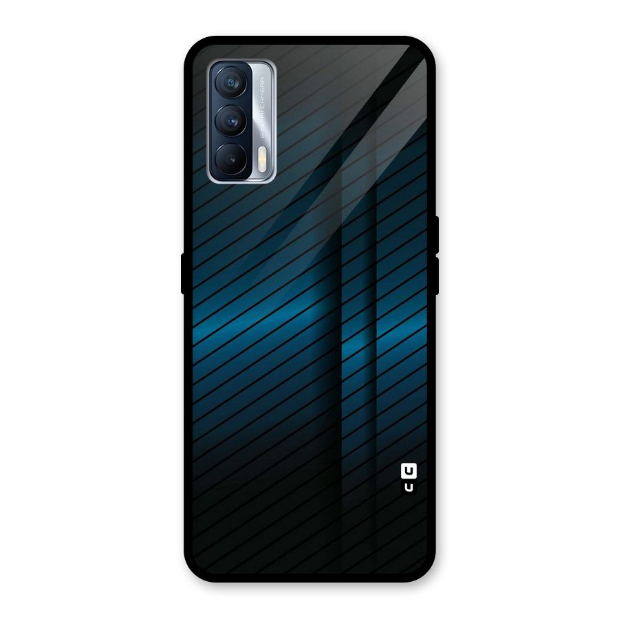 Royal Shade Blue Glass Back Case for Realme X7