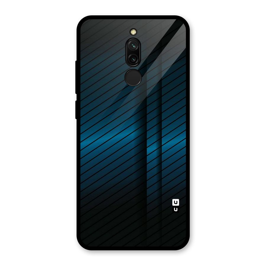 Royal Shade Blue Glass Back Case for Redmi 8