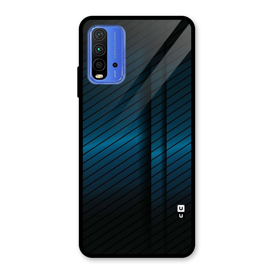 Royal Shade Blue Glass Back Case for Redmi 9 Power
