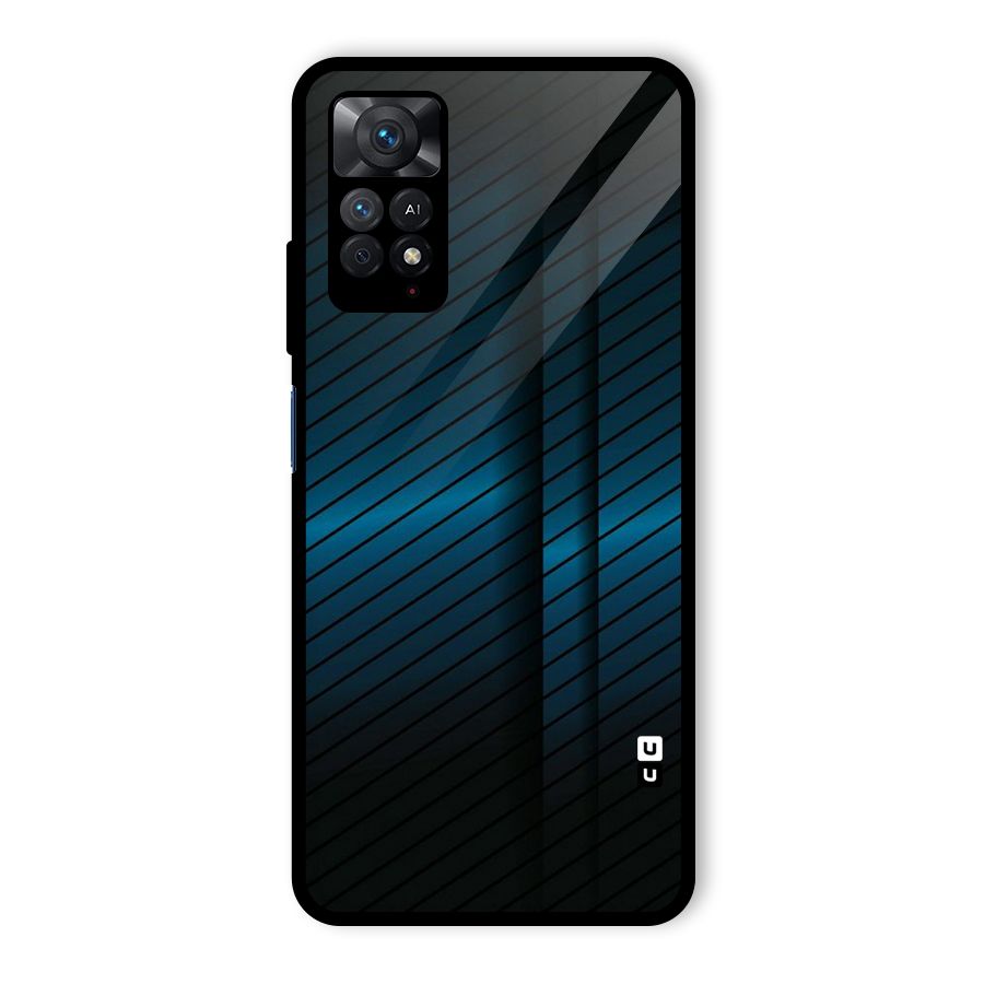 Royal Shade Blue Glass Back Case for Redmi Note 11 Pro