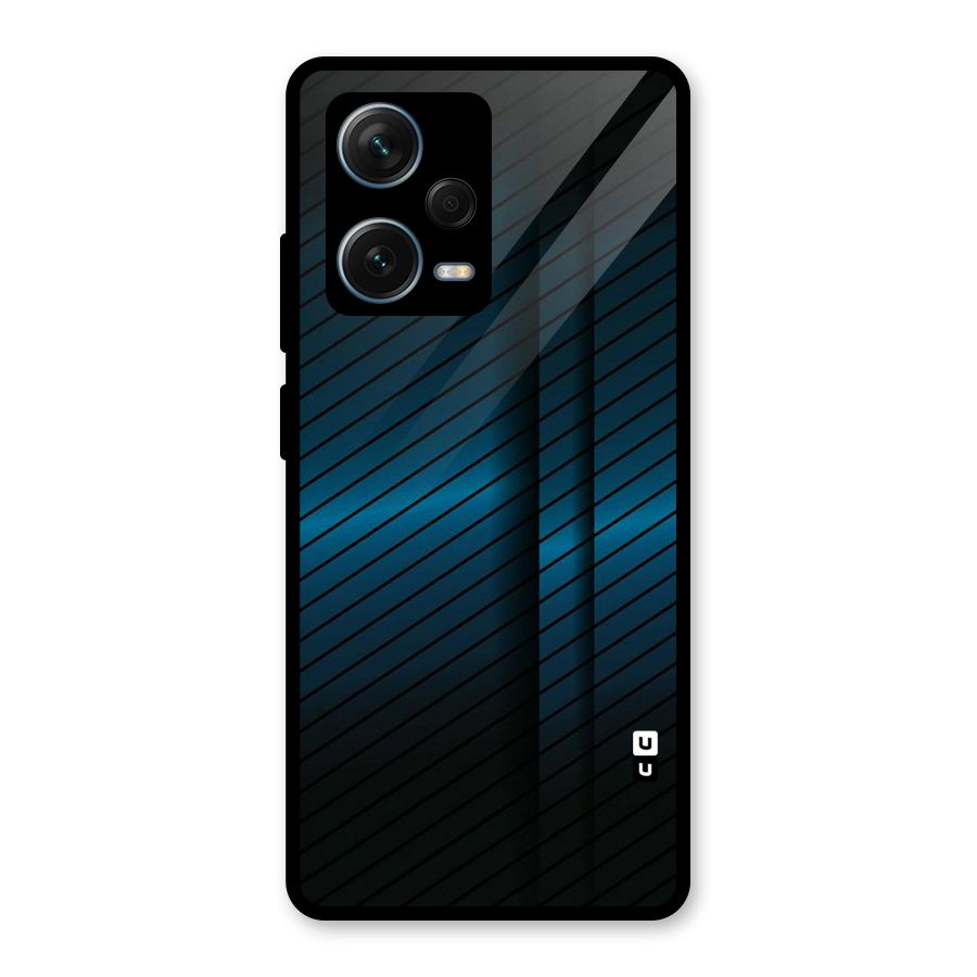 Royal Shade Blue Glass Back Case for Redmi Note 12 Pro Plus 5G
