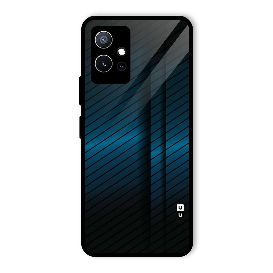 Royal Shade Blue Glass Back Case for Vivo T1 5G