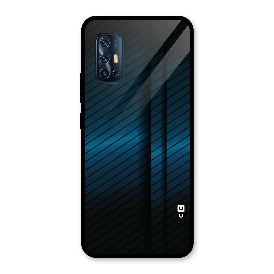 Royal Shade Blue Glass Back Case for Vivo V17
