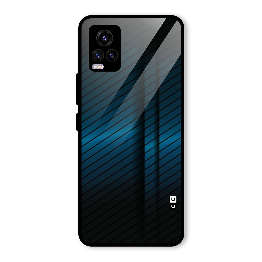 Royal Shade Blue Glass Back Case for Vivo V20