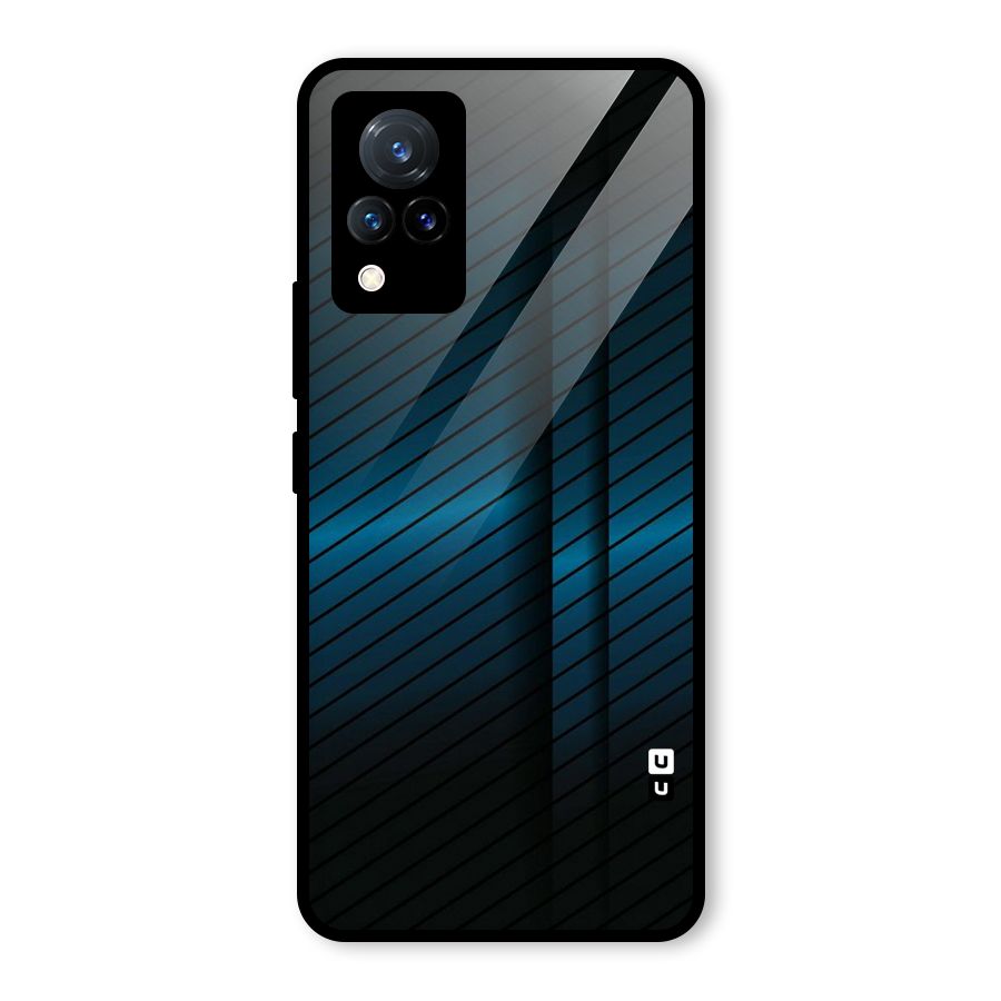 Royal Shade Blue Glass Back Case for Vivo V21 5G