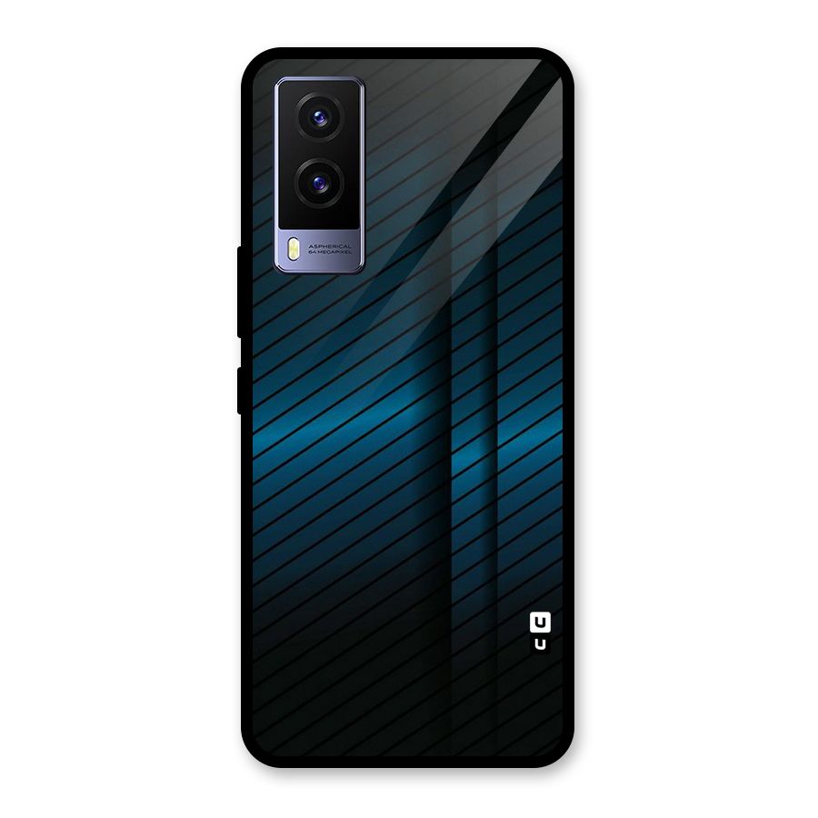 Royal Shade Blue Glass Back Case for Vivo V21e 5G