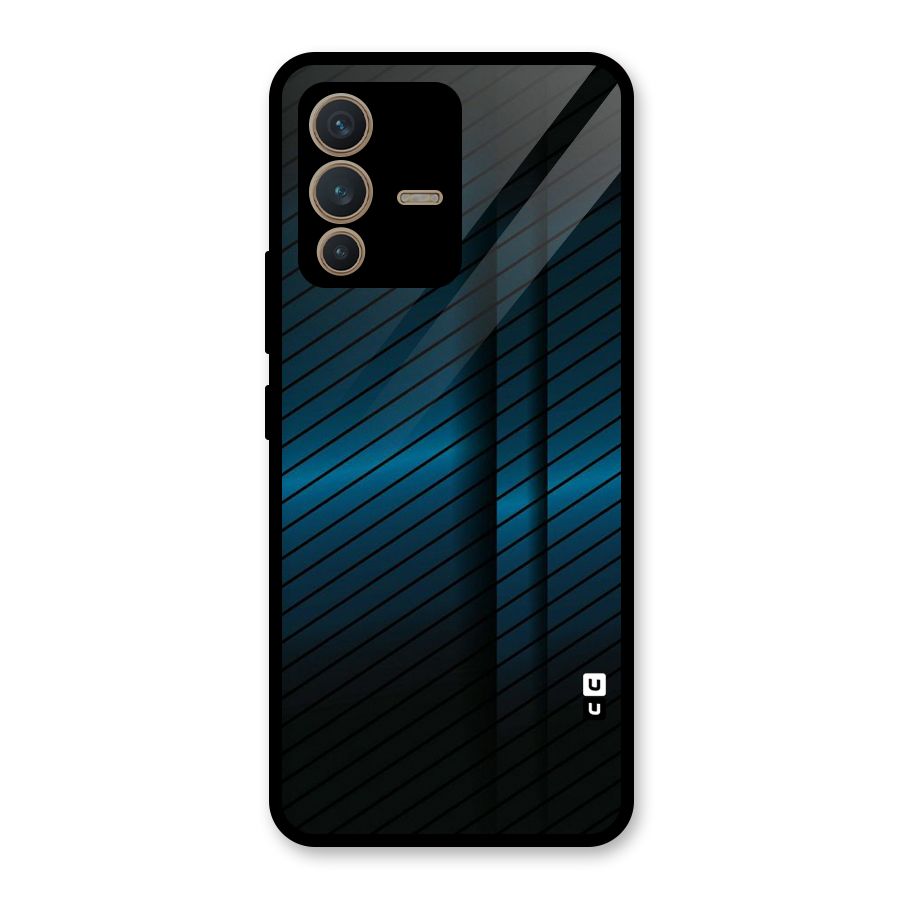 Royal Shade Blue Glass Back Case for Vivo V23 5G