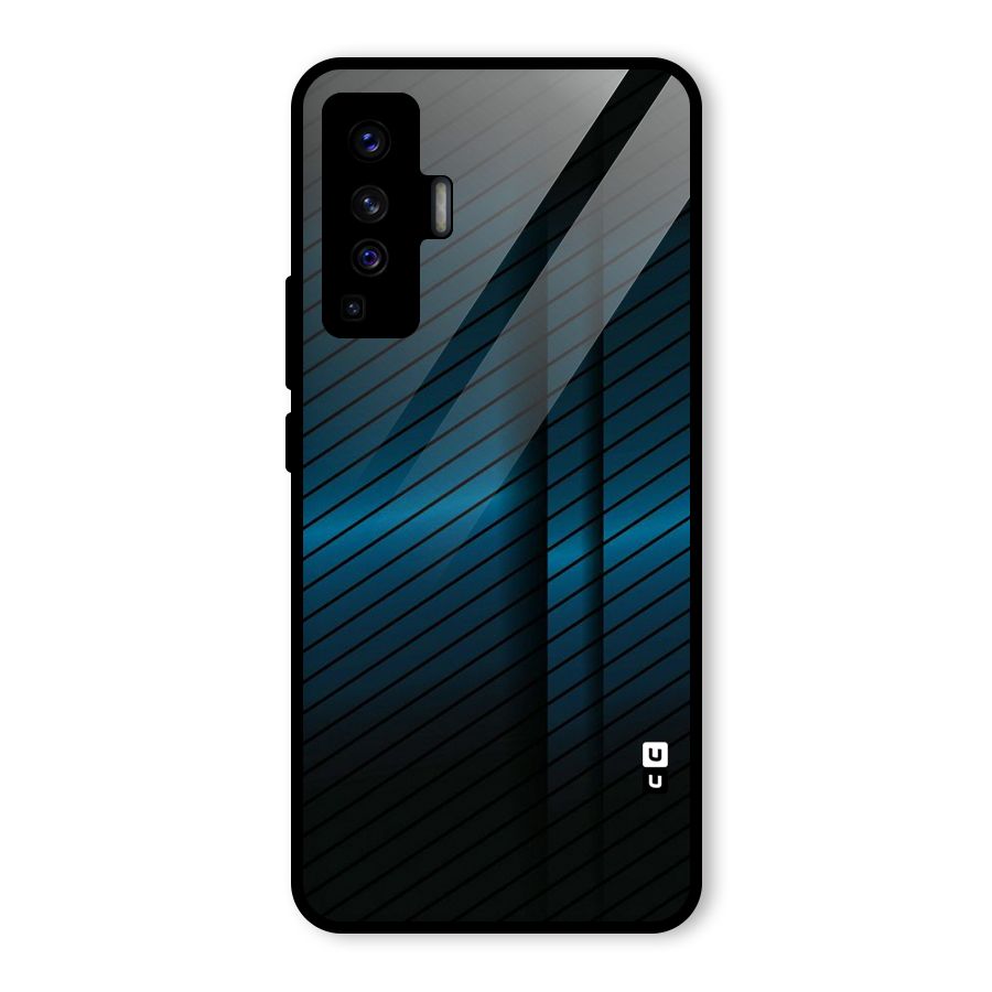 Royal Shade Blue Glass Back Case for Vivo X50