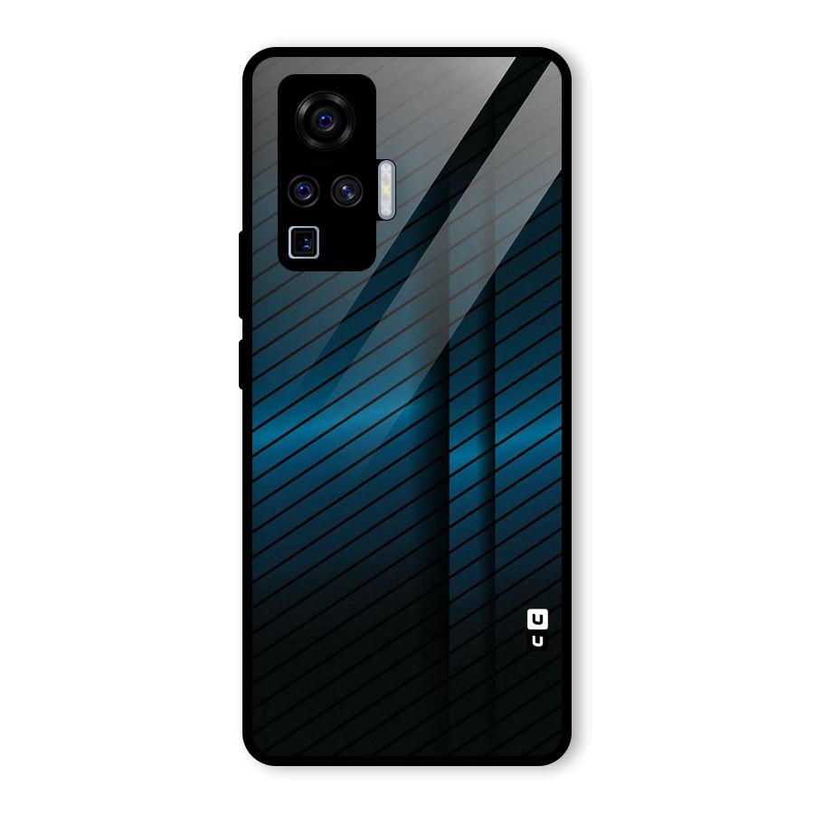 Royal Shade Blue Glass Back Case for Vivo X50 Pro