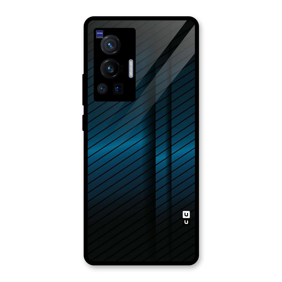Royal Shade Blue Glass Back Case for Vivo X70 Pro