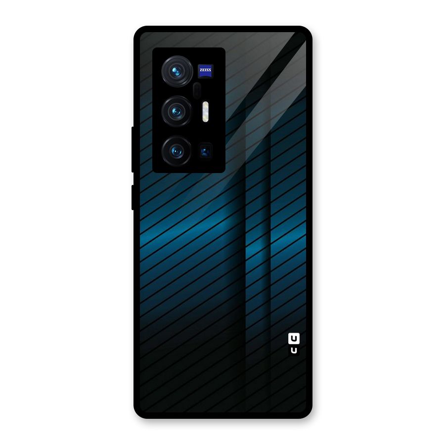 Royal Shade Blue Glass Back Case for Vivo X70 Pro Plus