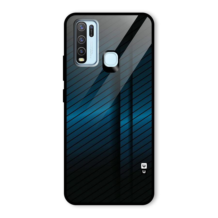 Royal Shade Blue Glass Back Case for Vivo Y30