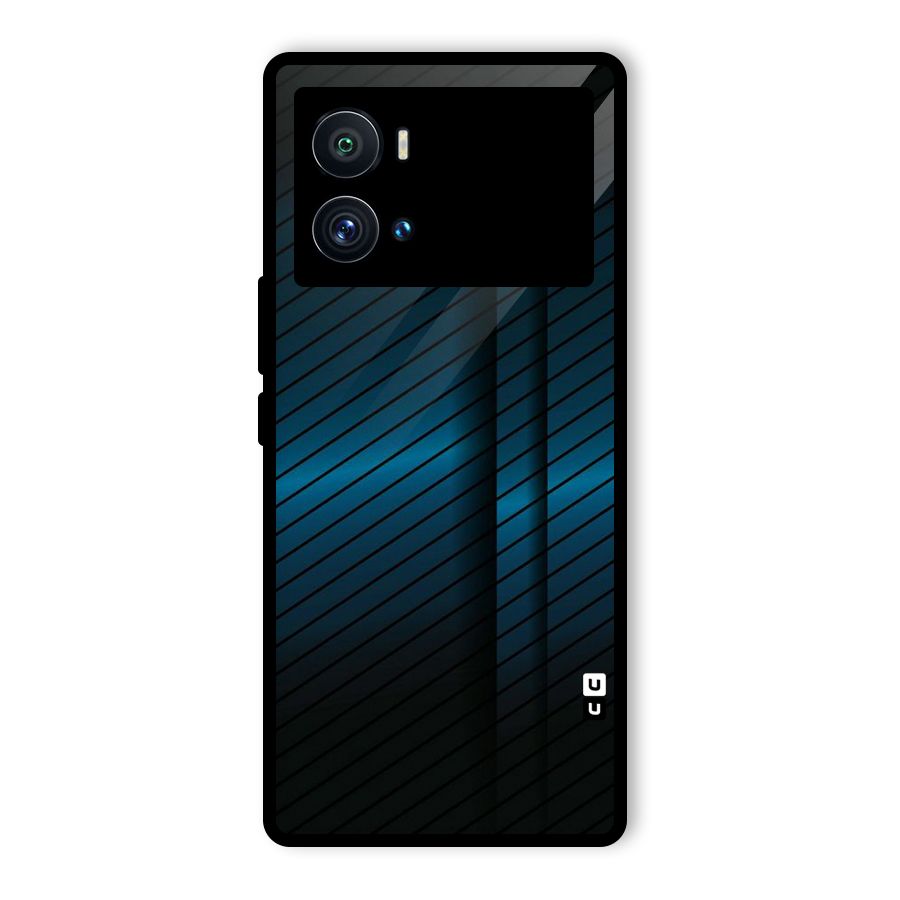 Royal Shade Blue Glass Back Case for Vivo iQOO 9 Pro
