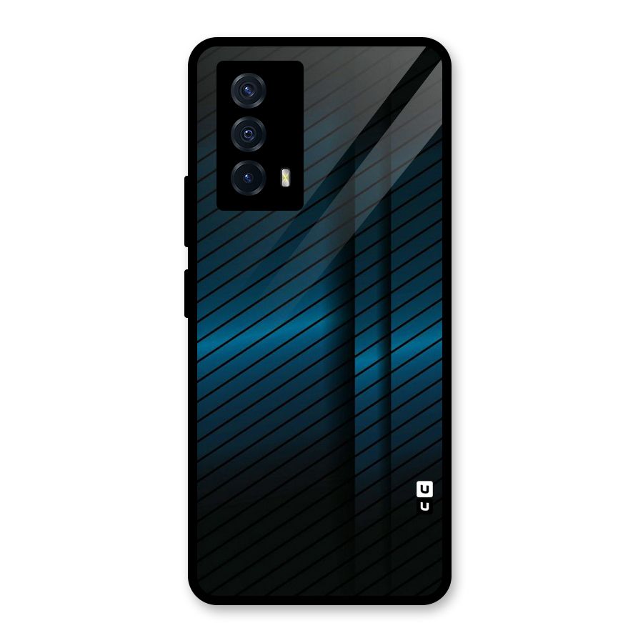 Royal Shade Blue Glass Back Case for Vivo iQOO Z5