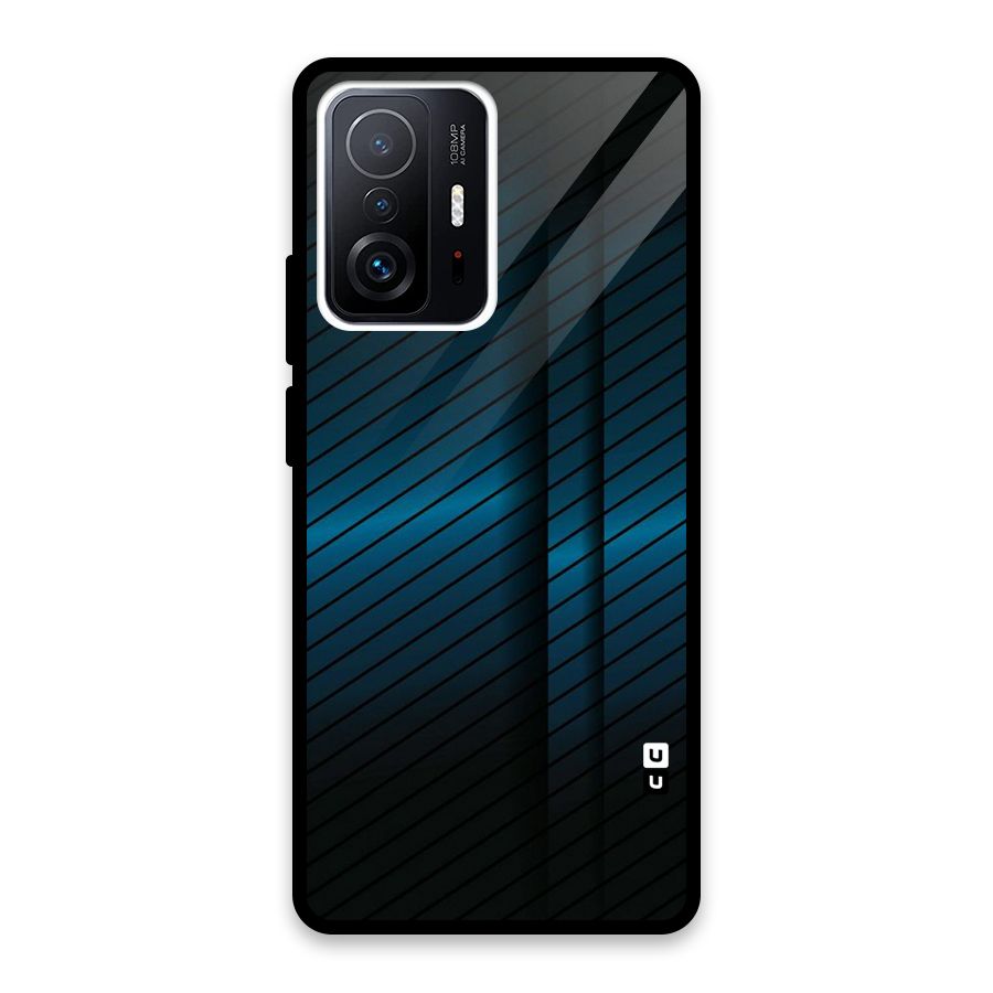 Royal Shade Blue Glass Back Case for Xiaomi 11T Pro