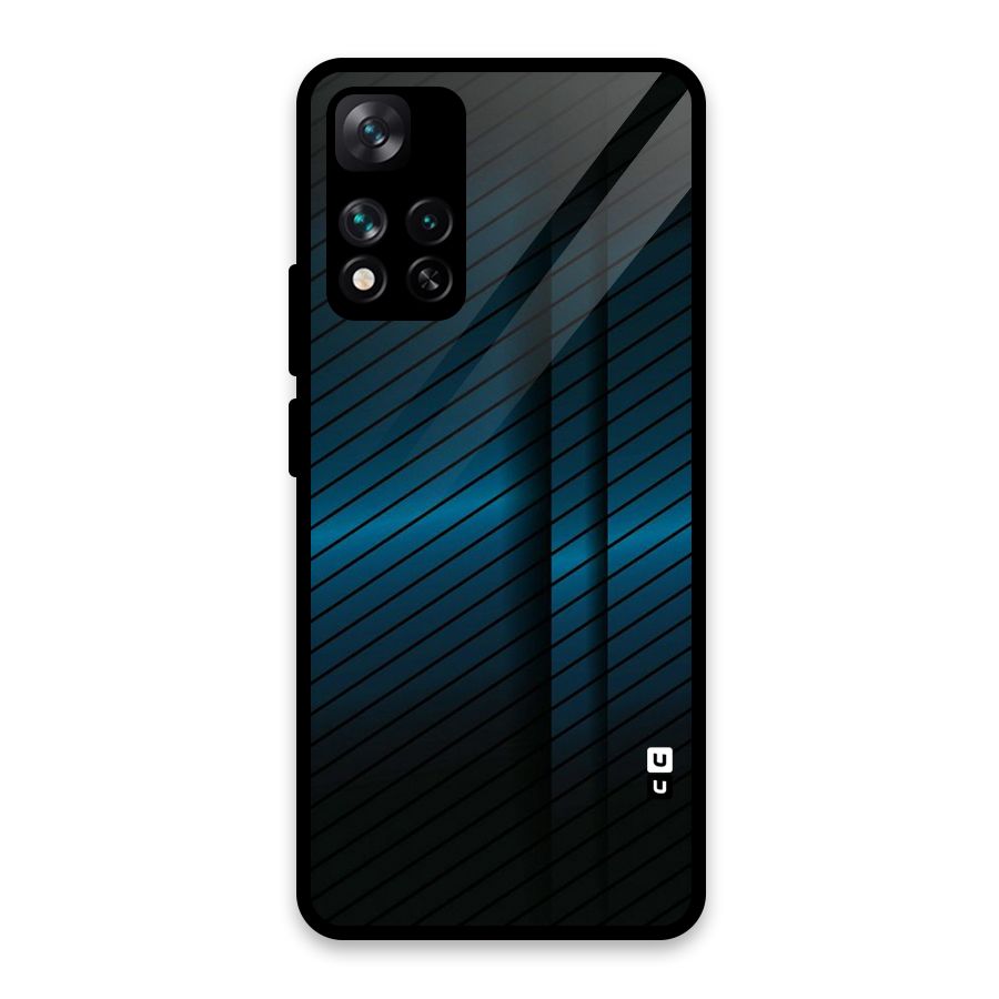 Royal Shade Blue Glass Back Case for Xiaomi 11i HyperCharge 5G