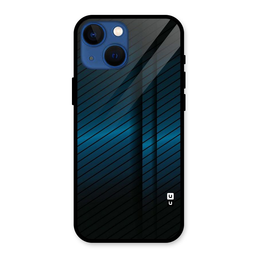 Royal Shade Blue Glass Back Case for iPhone 13 Mini