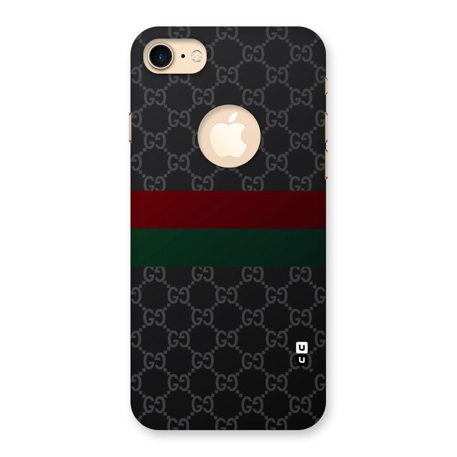 Royal Stripes Design Back Case for iPhone 8 Logo Cut