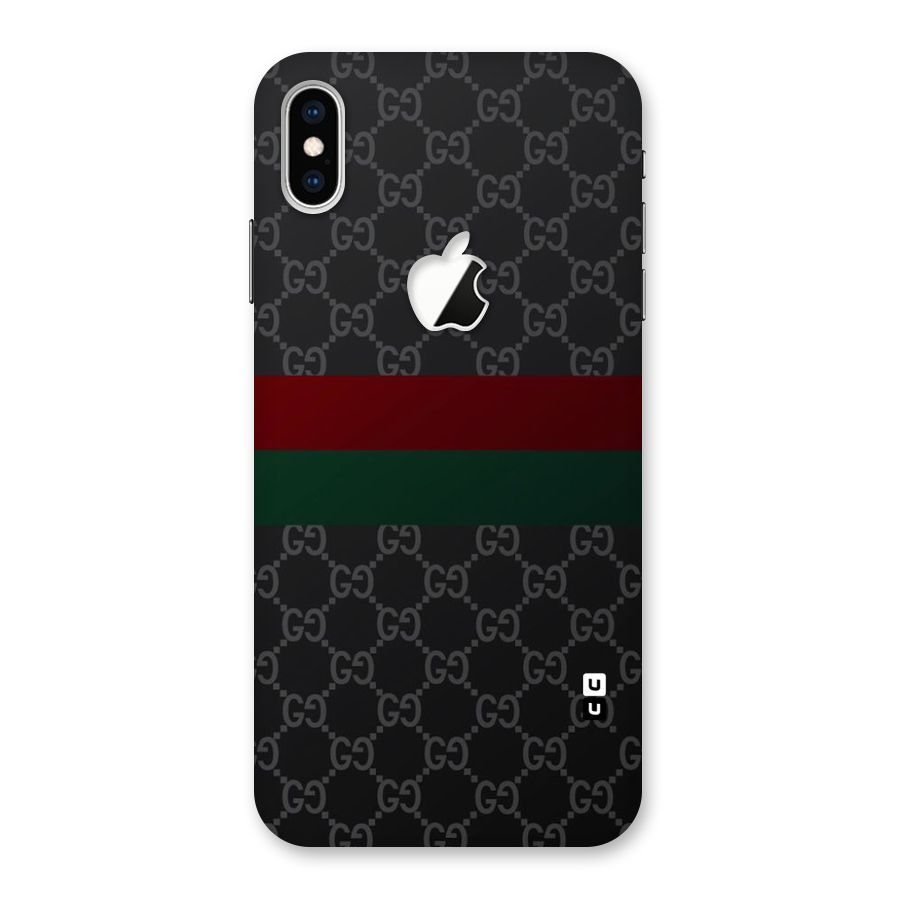 Royal Stripes Design Back Case for iPhone XS Max Apple Cut