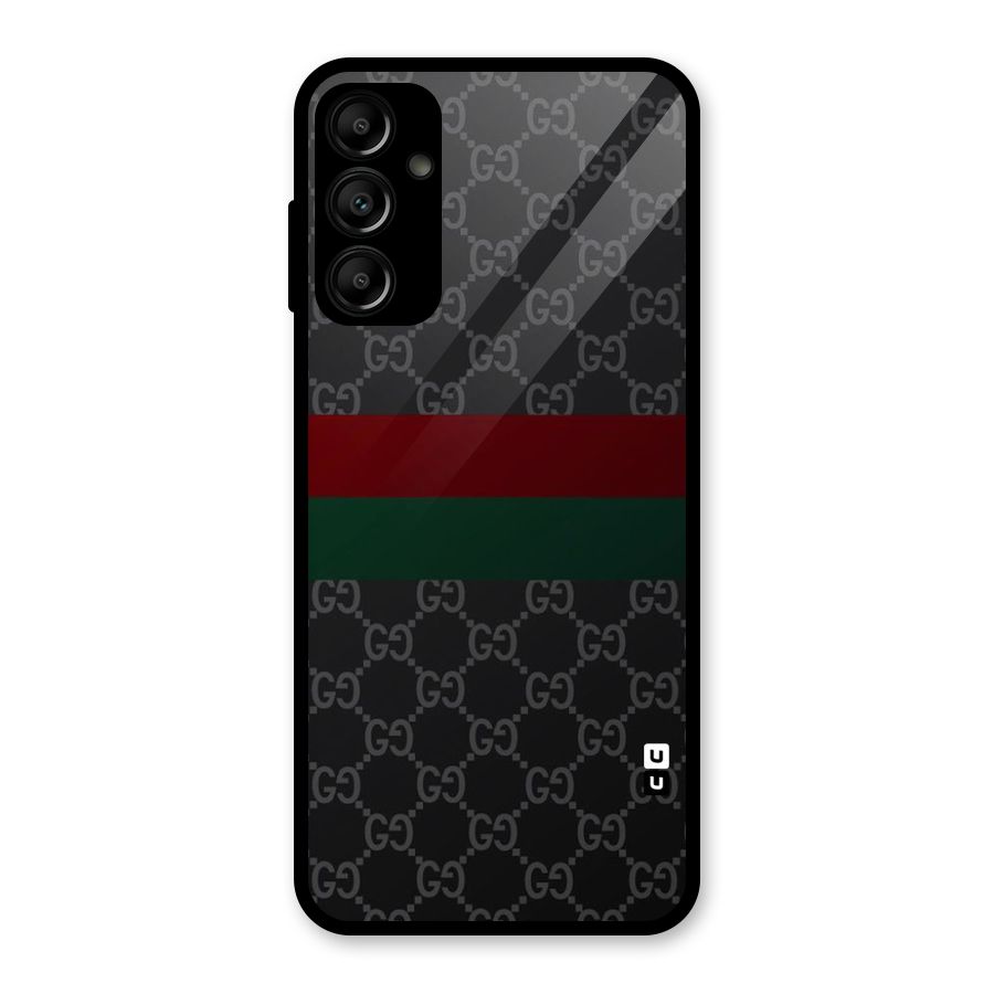 Royal Stripes Design Glass Back Case for Galaxy A14 5G