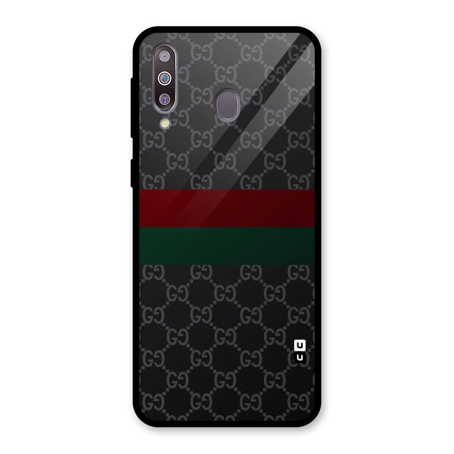 Royal Stripes Design Glass Back Case for Galaxy M30