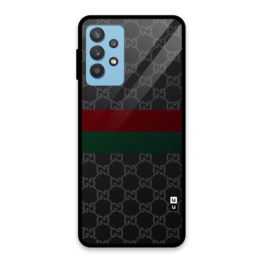 Royal Stripes Design Glass Back Case for Galaxy M32 5G