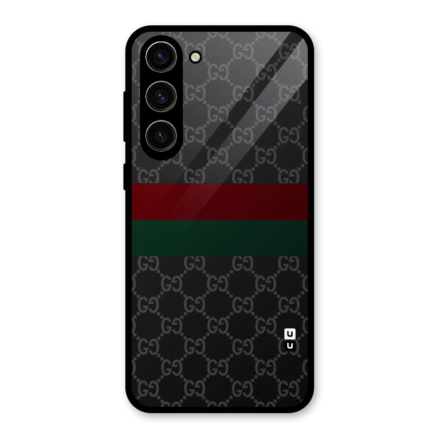 Royal Stripes Design Glass Back Case for Galaxy S23 Plus