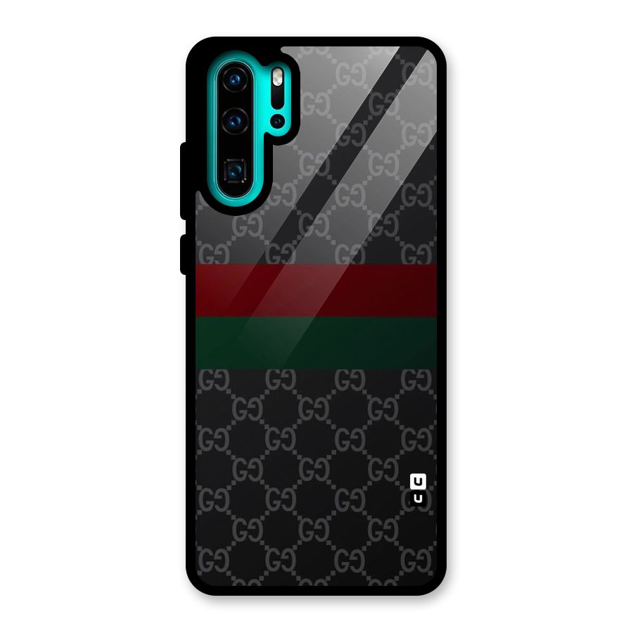 Royal Stripes Design Glass Back Case for Huawei P30 Pro