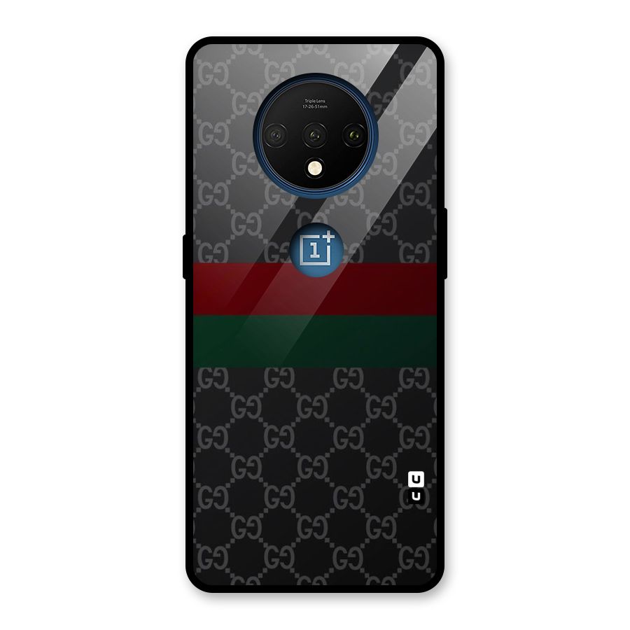 Royal Stripes Design Glass Back Case for OnePlus 7T