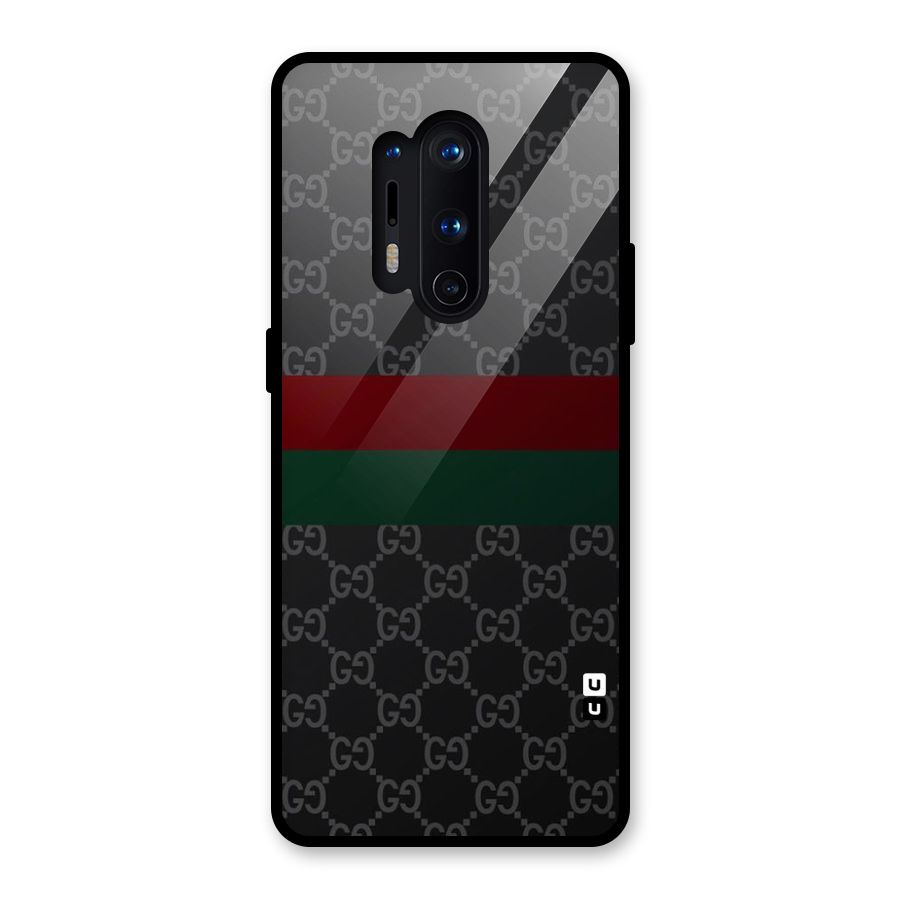 Royal Stripes Design Glass Back Case for OnePlus 8 Pro