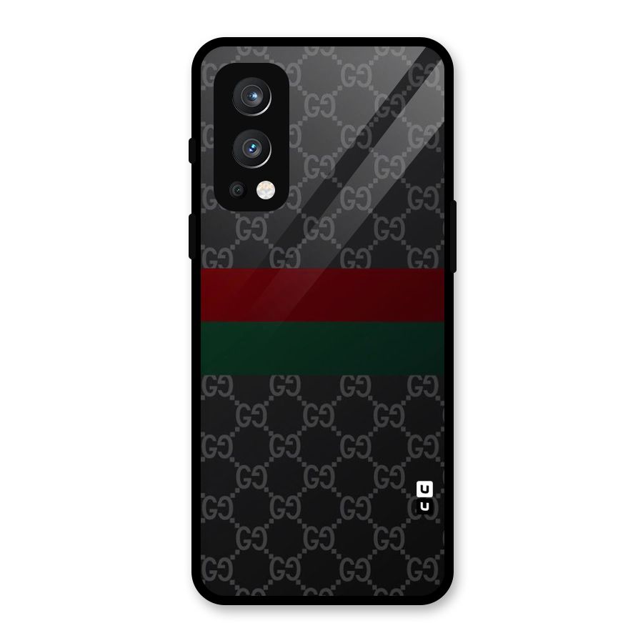 Royal Stripes Design Glass Back Case for OnePlus Nord 2 5G
