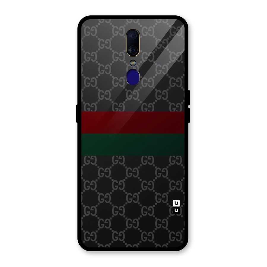 Royal Stripes Design Glass Back Case for Oppo F11