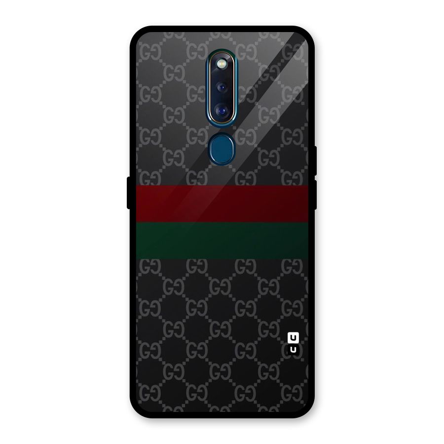 Royal Stripes Design Glass Back Case for Oppo F11 Pro