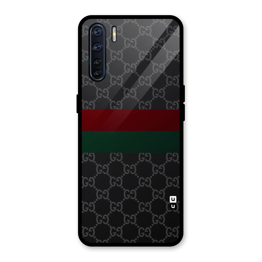 Royal Stripes Design Glass Back Case for Oppo F15