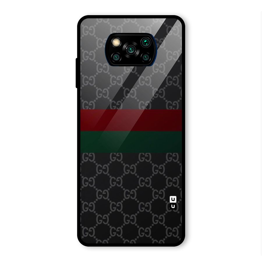 Royal Stripes Design Glass Back Case for Poco X3 Pro
