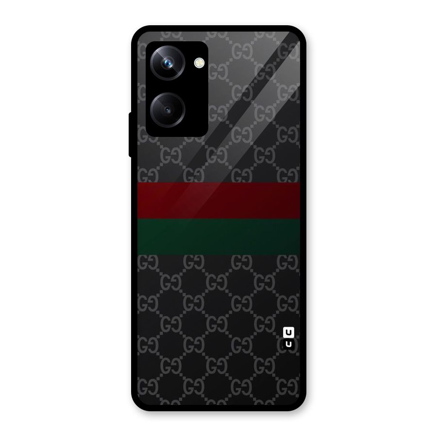 Royal Stripes Design Glass Back Case for Realme 10 Pro