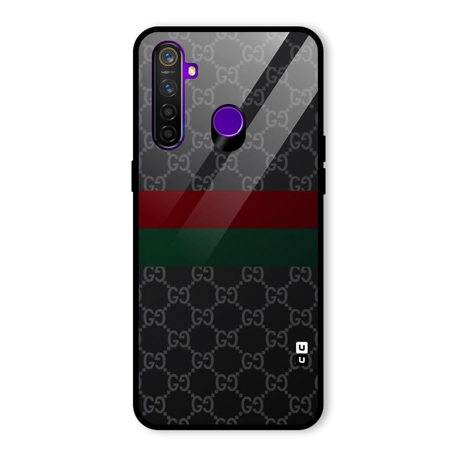 Royal Stripes Design Glass Back Case for Realme 5 Pro