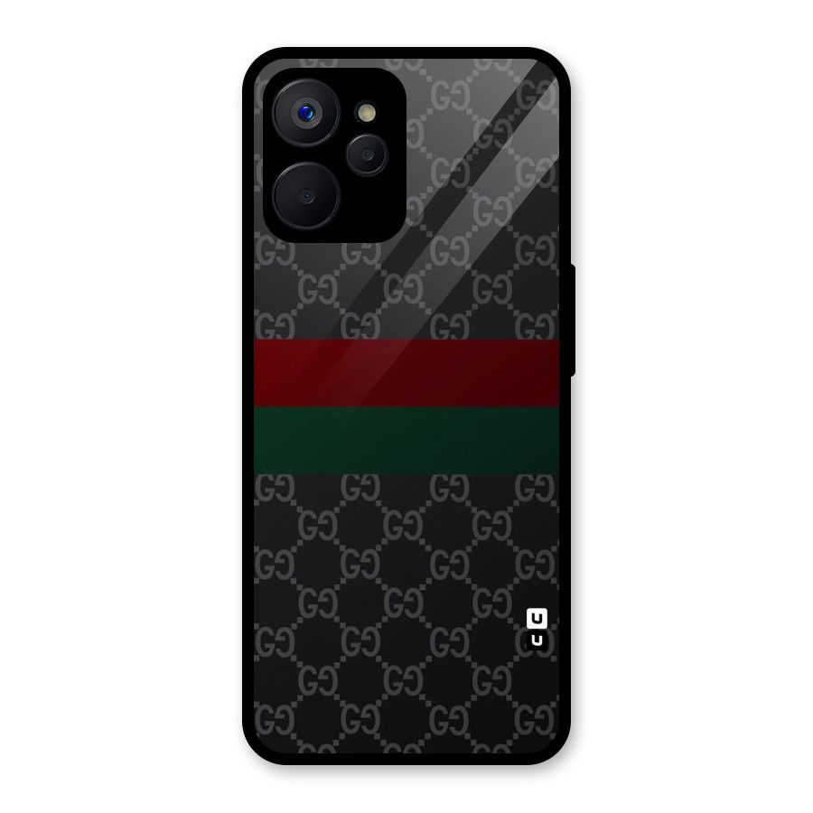 Royal Stripes Design Glass Back Case for Realme 9i 5G