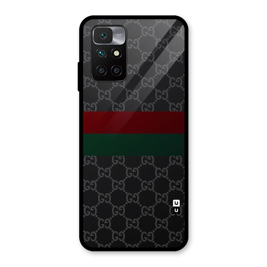 Royal Stripes Design Glass Back Case for Redmi 10 Prime