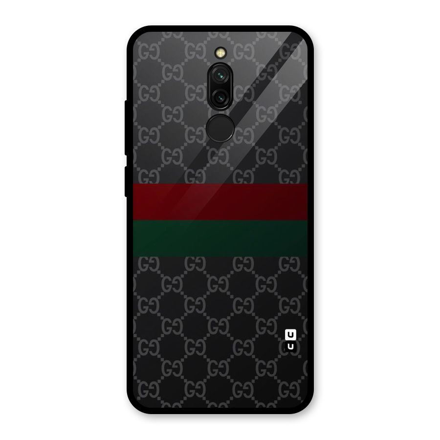 Royal Stripes Design Glass Back Case for Redmi 8