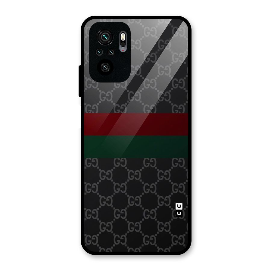 Royal Stripes Design Glass Back Case for Redmi Note 10