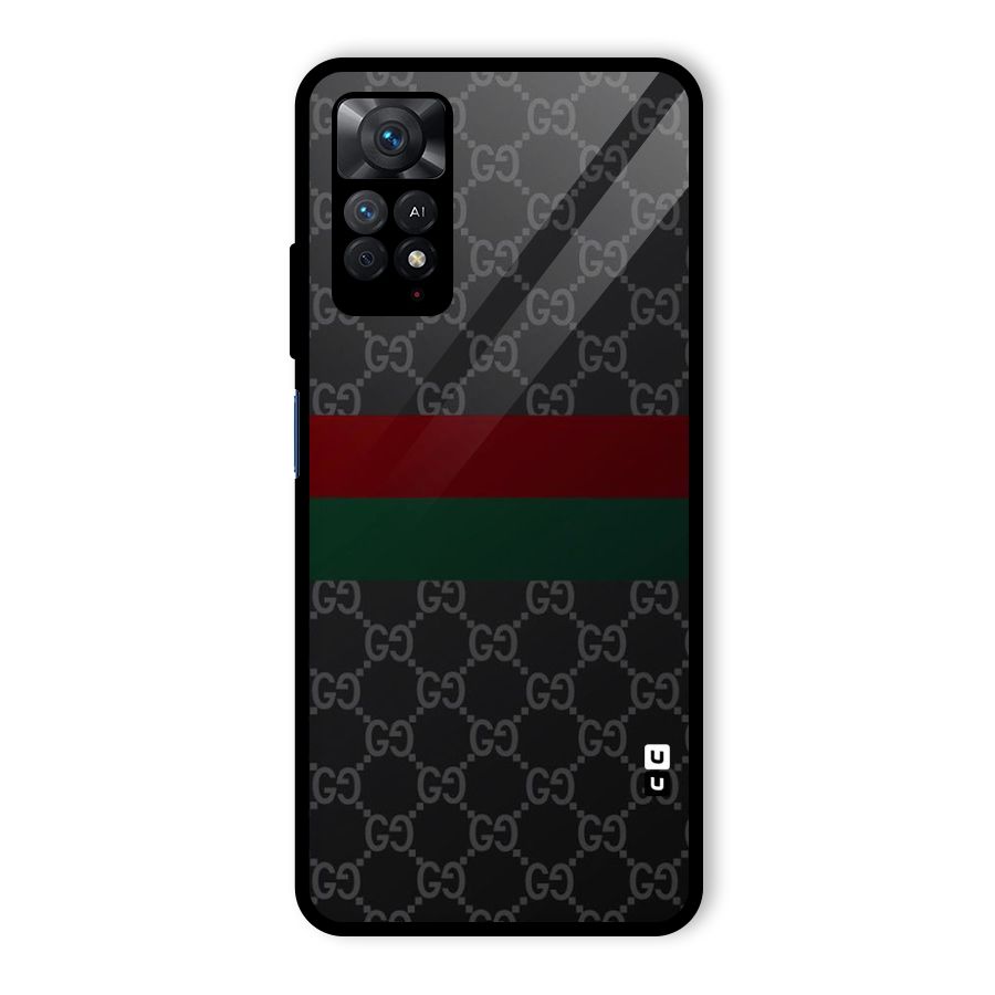 Royal Stripes Design Glass Back Case for Redmi Note 11 Pro