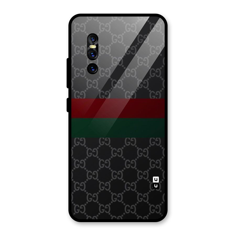 Royal Stripes Design Glass Back Case for Vivo V15 Pro