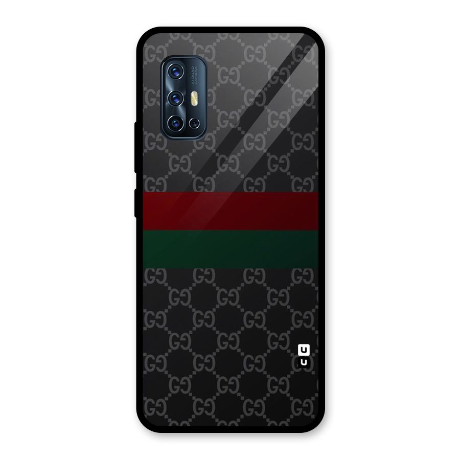 Royal Stripes Design Glass Back Case for Vivo V17