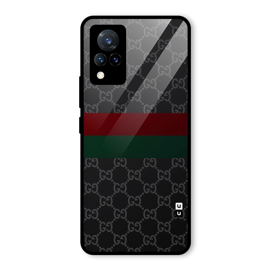 Royal Stripes Design Glass Back Case for Vivo V21 5G