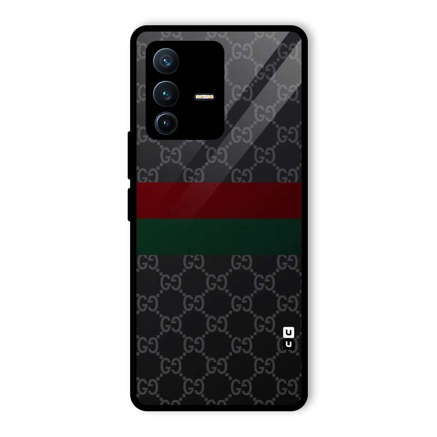 Royal Stripes Design Glass Back Case for Vivo V23 Pro
