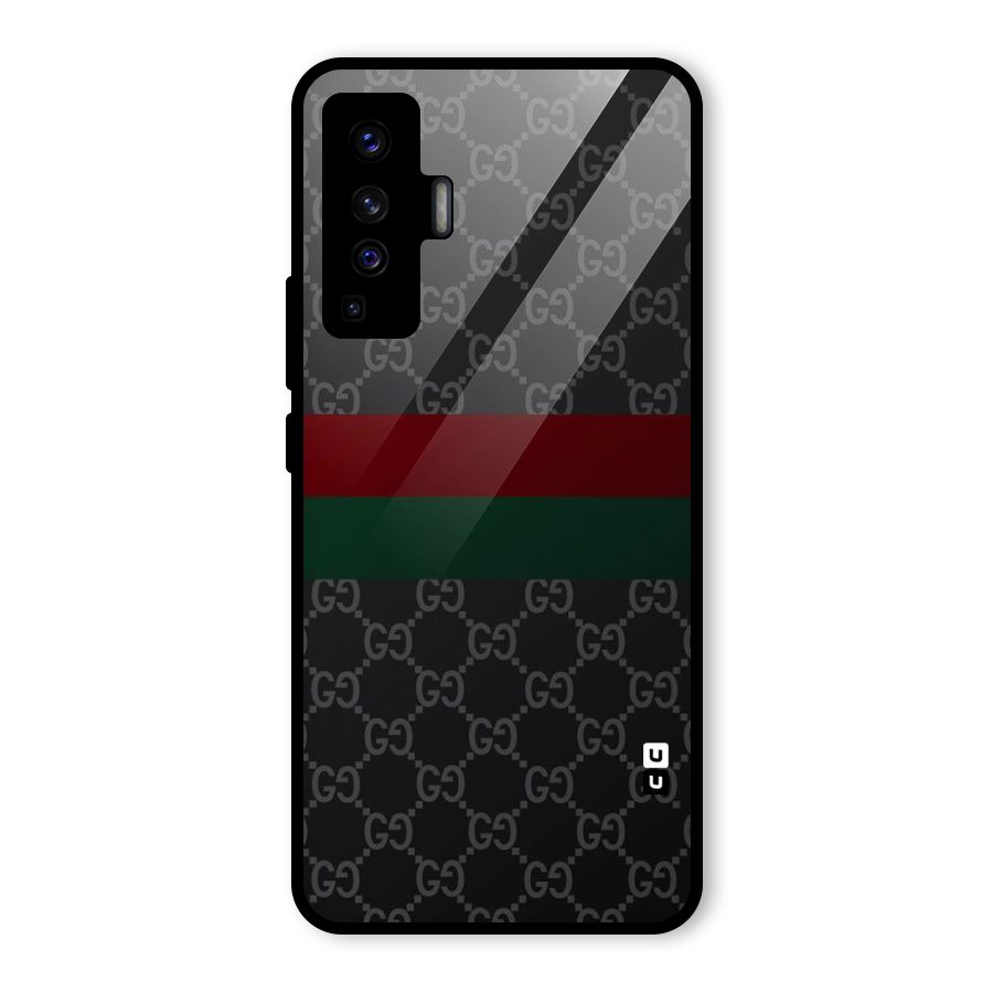 Royal Stripes Design Glass Back Case for Vivo X50