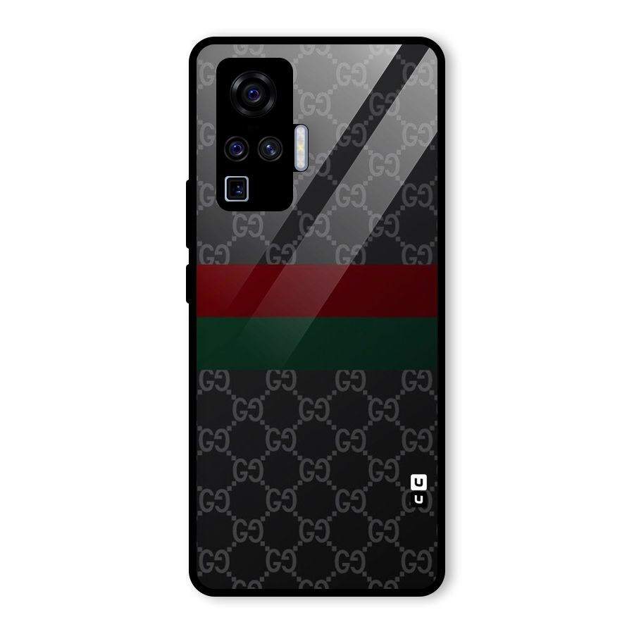 Royal Stripes Design Glass Back Case for Vivo X50 Pro