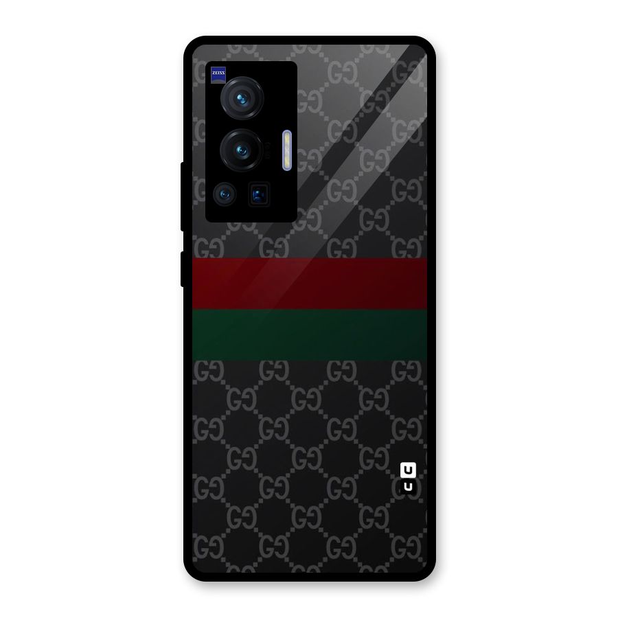 Royal Stripes Design Glass Back Case for Vivo X70 Pro
